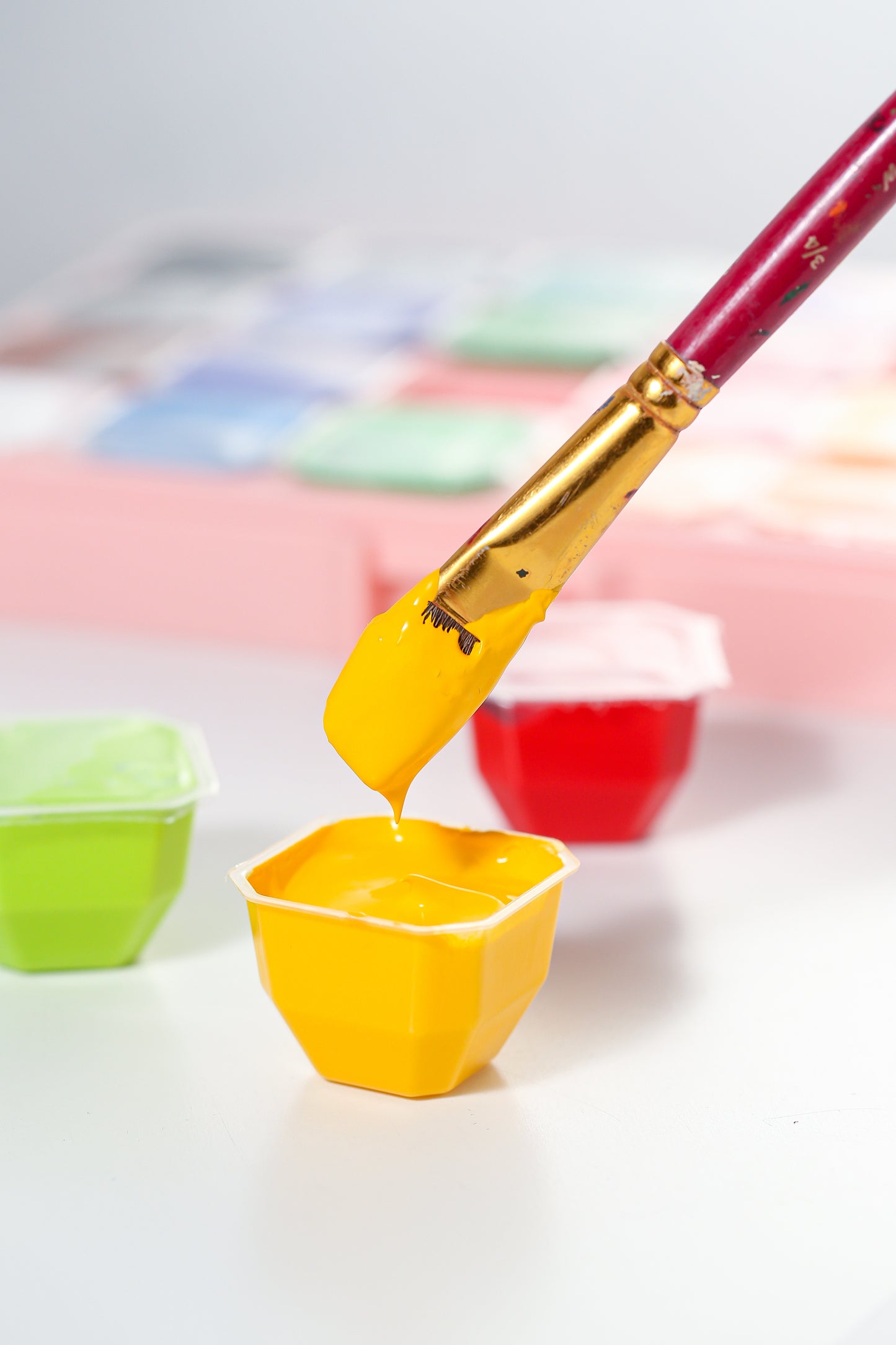 MULTIFUN LEISURE UNIQUE JELLY CUP GOUACHE PAINT SET 24 COLORS * 30ML